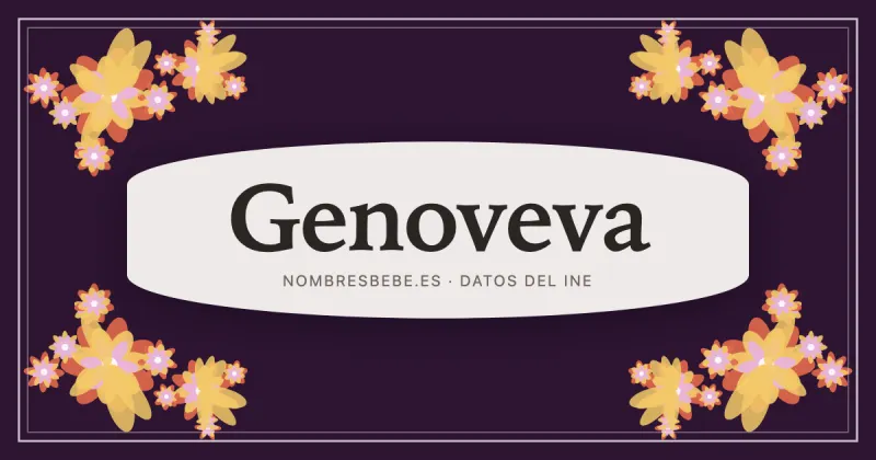 Genoveva, en una estampa ornamental de nombresbebe.es