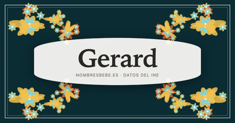 Gerard, en una estampa ornamental de nombresbebe.es