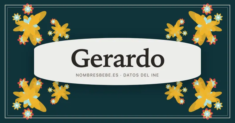 Gerardo, en una estampa ornamental de nombresbebe.es