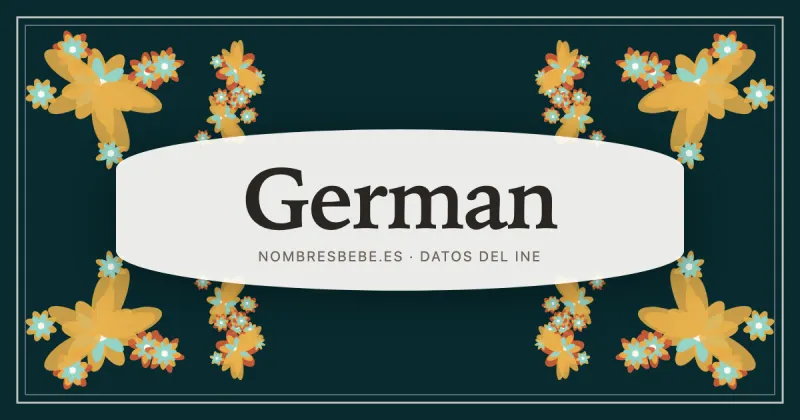 German, en una estampa ornamental de nombresbebe.es
