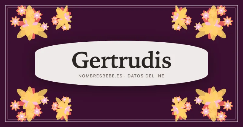 Gertrudis, en una estampa ornamental de nombresbebe.es