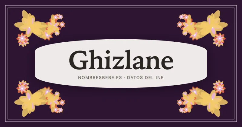 Ghizlane, en una estampa ornamental de nombresbebe.es