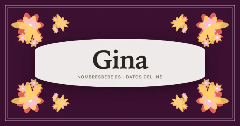 Gina, en una estampa ornamental de nombresbebe.es