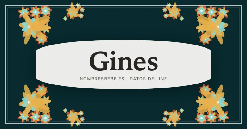 Gines, en una estampa ornamental de nombresbebe.es