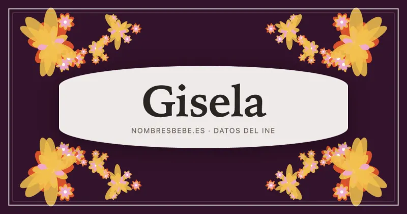 Gisela, en una estampa ornamental de nombresbebe.es