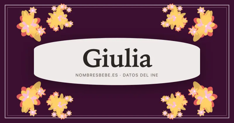 Giulia, en una estampa ornamental de nombresbebe.es