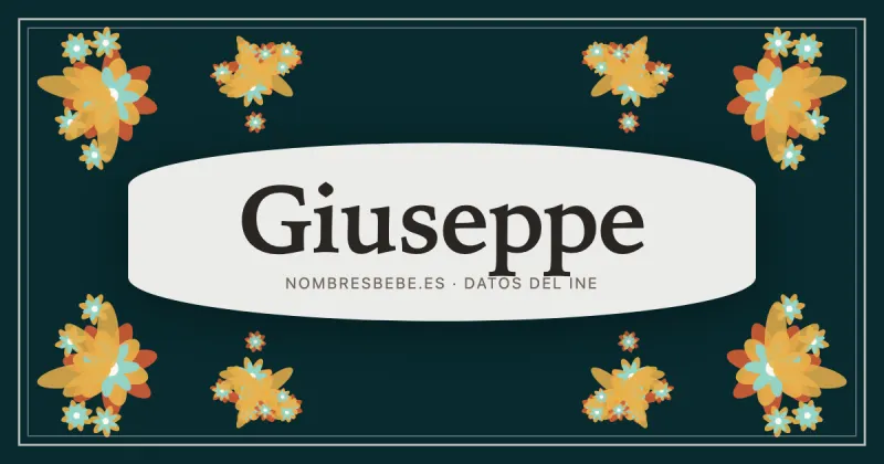 Giuseppe, en una estampa ornamental de nombresbebe.es