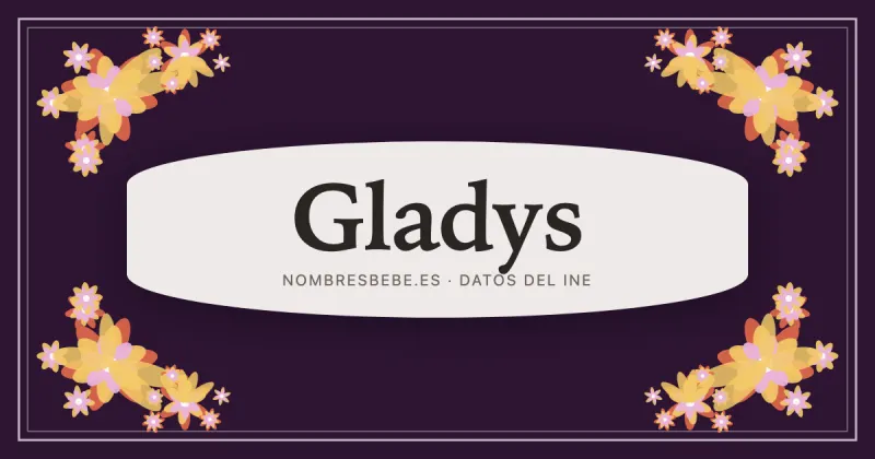 Gladys, en una estampa ornamental de nombresbebe.es