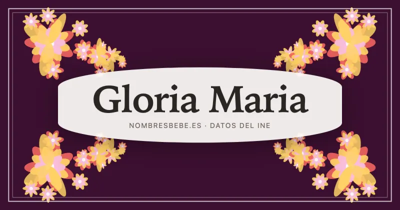 Gloria Maria, en una estampa ornamental de nombresbebe.es
