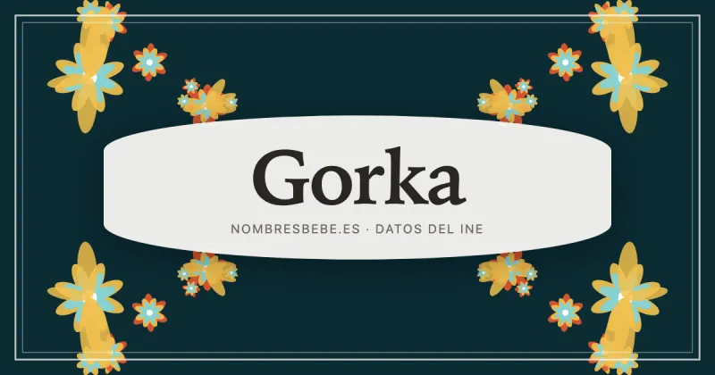 Gorka, en una estampa ornamental de nombresbebe.es