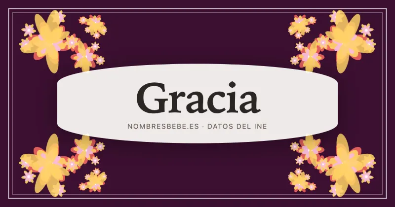 Gracia, en una estampa ornamental de nombresbebe.es