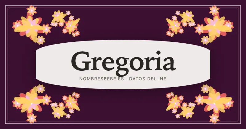 Gregoria, en una estampa ornamental de nombresbebe.es