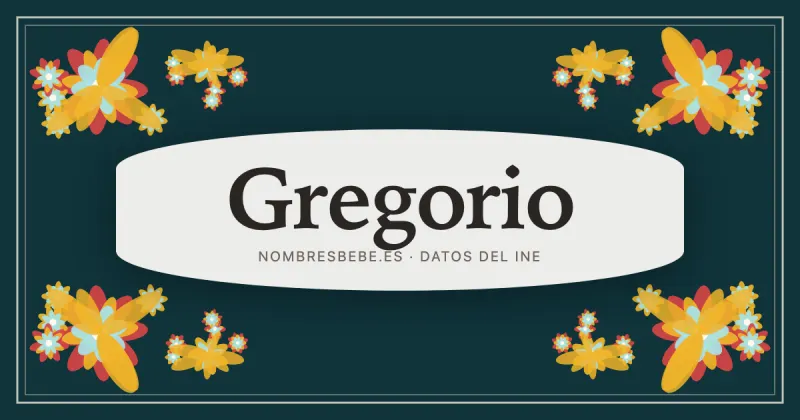 Gregorio, en una estampa ornamental de nombresbebe.es