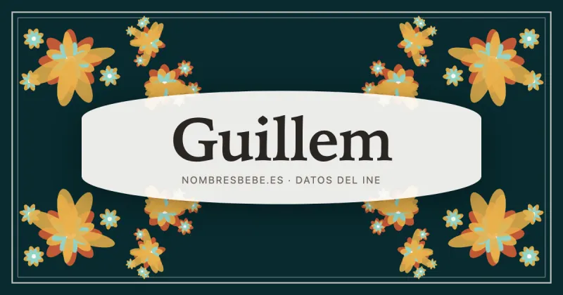 Guillem, en una estampa ornamental de nombresbebe.es