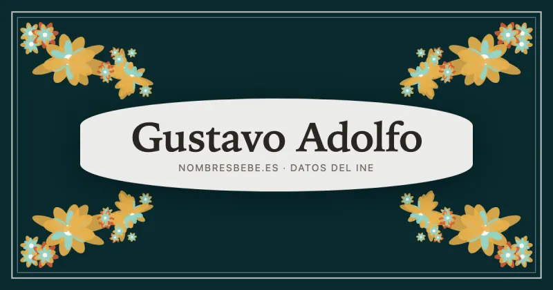 Gustavo Adolfo, en una estampa ornamental de nombresbebe.es