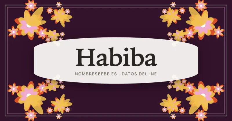 Habiba, en una estampa ornamental de nombresbebe.es