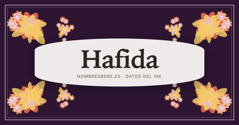 Hafida, en una estampa ornamental de nombresbebe.es