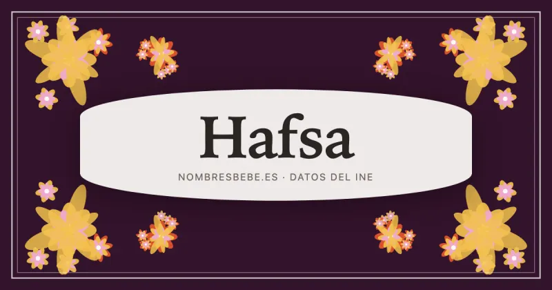Hafsa, en una estampa ornamental de nombresbebe.es