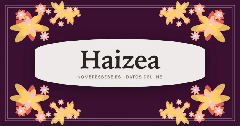 Haizea, en una estampa ornamental de nombresbebe.es