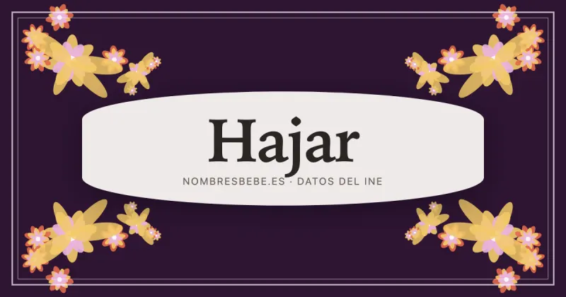 Hajar, en una estampa ornamental de nombresbebe.es