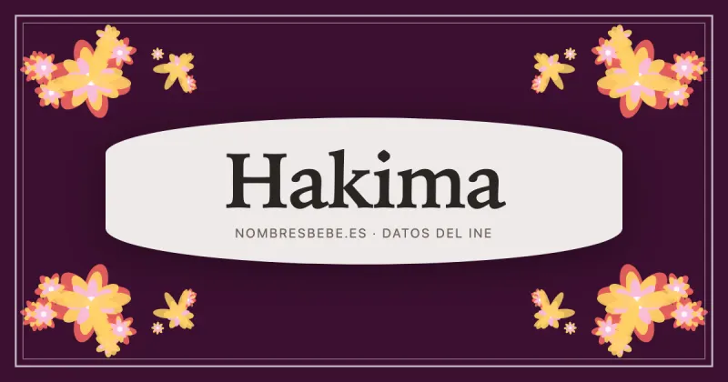 Hakima, en una estampa ornamental de nombresbebe.es