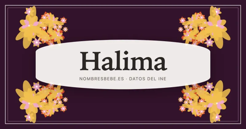 Halima, en una estampa ornamental de nombresbebe.es