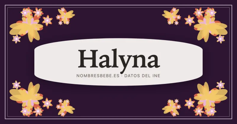 Halyna, en una estampa ornamental de nombresbebe.es