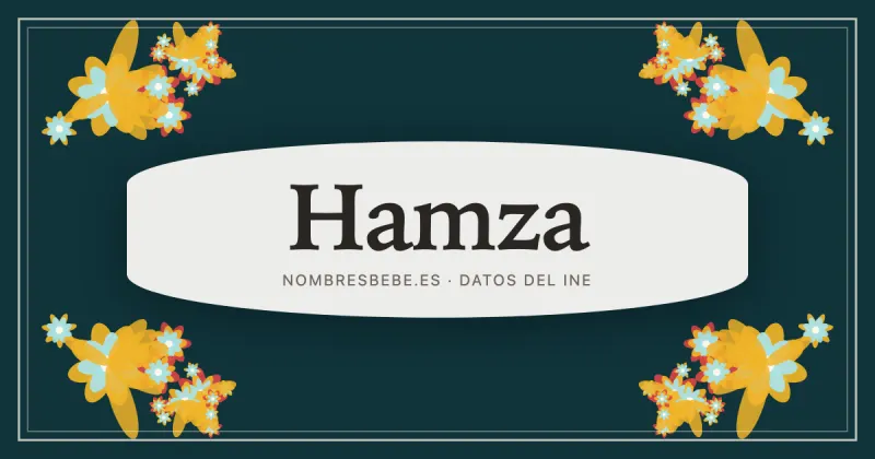 Hamza, en una estampa ornamental de nombresbebe.es