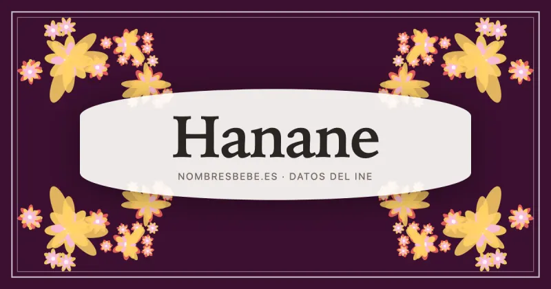 Hanane, en una estampa ornamental de nombresbebe.es