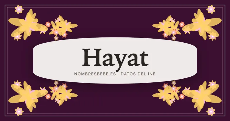 Hayat, en una estampa ornamental de nombresbebe.es