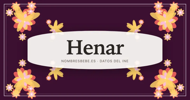 Henar, en una estampa ornamental de nombresbebe.es