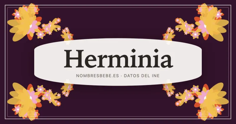 Herminia, en una estampa ornamental de nombresbebe.es