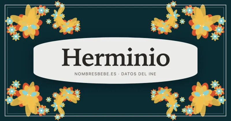 Herminio, en una estampa ornamental de nombresbebe.es