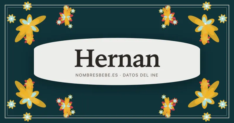 Hernan, en una estampa ornamental de nombresbebe.es