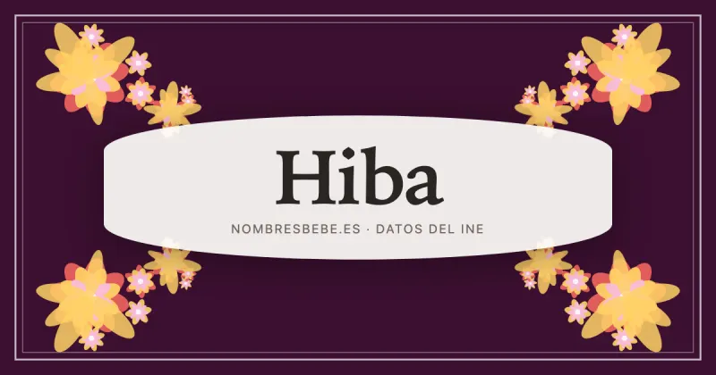 Hiba, en una estampa ornamental de nombresbebe.es