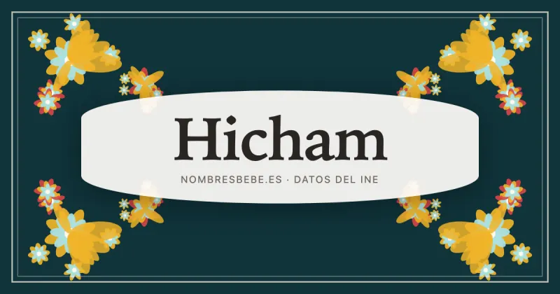 Hicham, en una estampa ornamental de nombresbebe.es