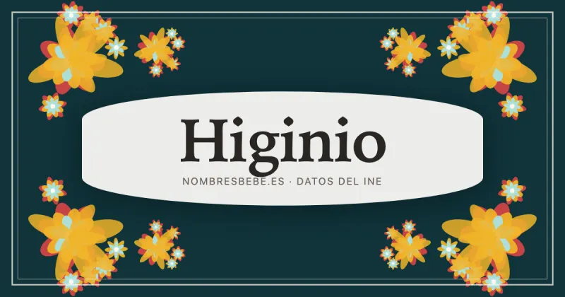 Higinio, en una estampa ornamental de nombresbebe.es