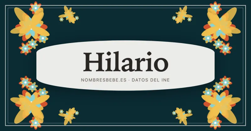 Hilario, en una estampa ornamental de nombresbebe.es
