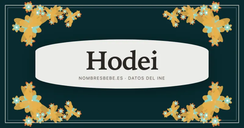 Hodei, en una estampa ornamental de nombresbebe.es