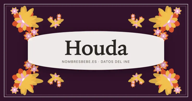Houda, en una estampa ornamental de nombresbebe.es