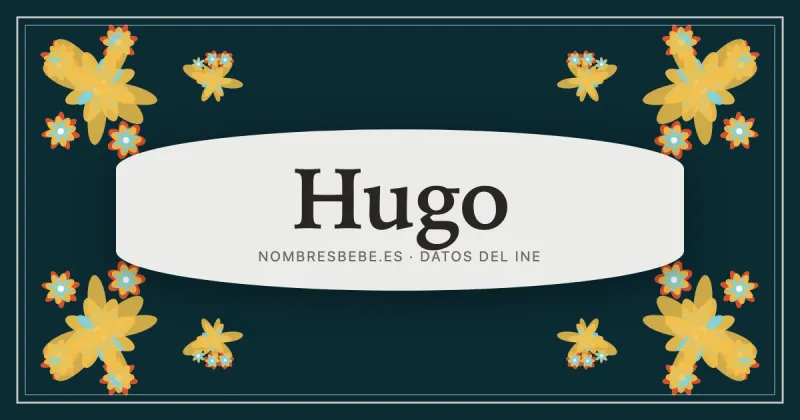 Hugo, en una estampa ornamental de nombresbebe.es