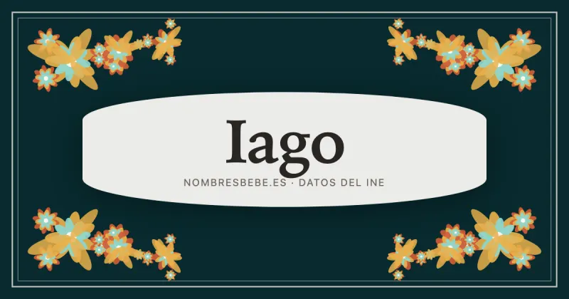 Iago, en una estampa ornamental de nombresbebe.es
