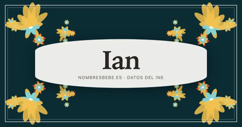 Ian, en una estampa ornamental de nombresbebe.es