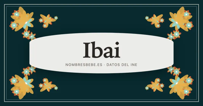 Ibai, en una estampa ornamental de nombresbebe.es