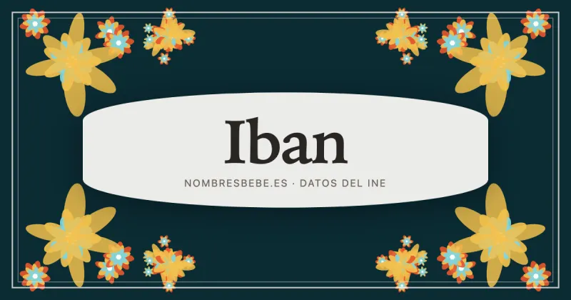 Iban, en una estampa ornamental de nombresbebe.es