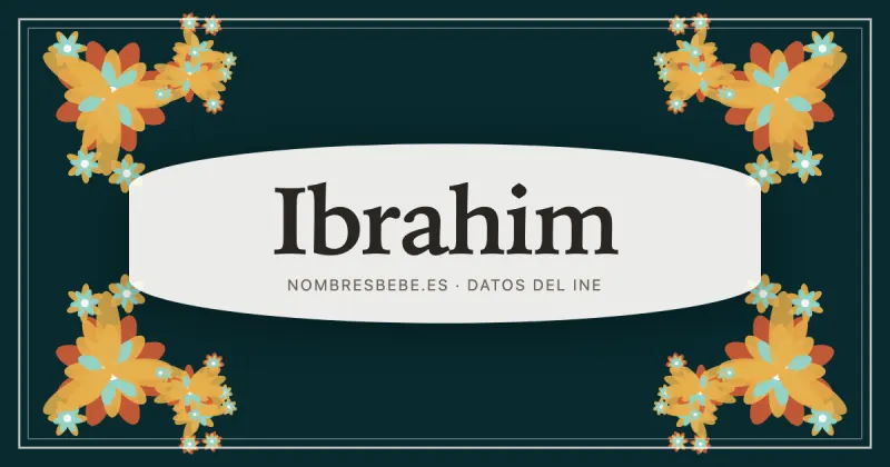 Ibrahim, en una estampa ornamental de nombresbebe.es