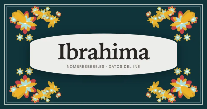 Ibrahima, en una estampa ornamental de nombresbebe.es