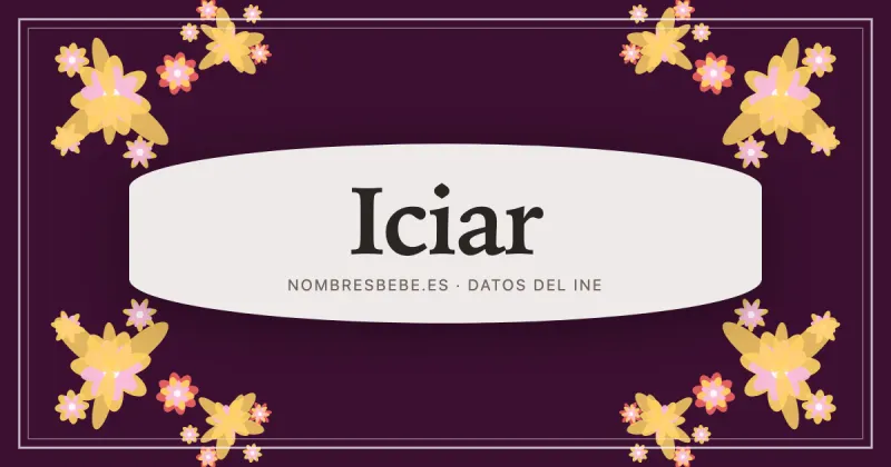 Iciar, en una estampa ornamental de nombresbebe.es