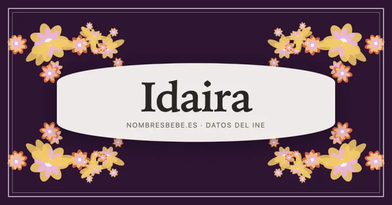 Idaira, en una estampa ornamental de nombresbebe.es