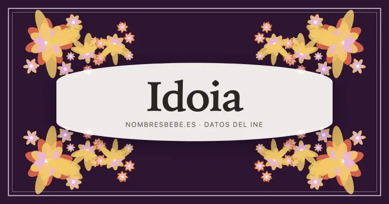 Idoia, en una estampa ornamental de nombresbebe.es
